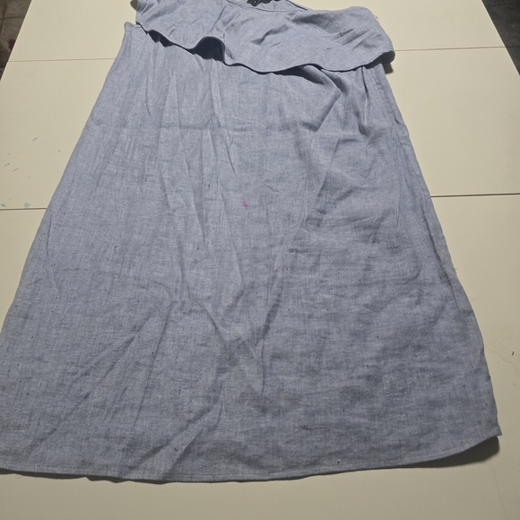 Theory One-Shoulder Dress in Soft Gray - Picture 2 of 4